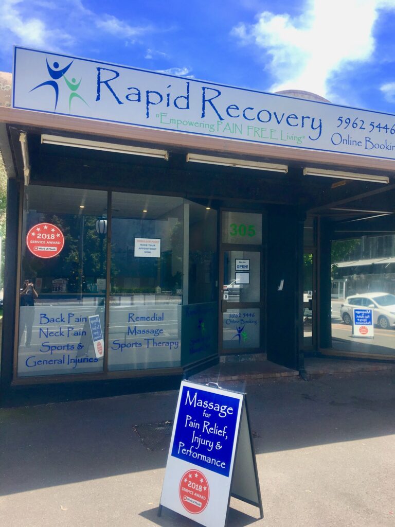 Rapid Recovery's Healesville massage clinic