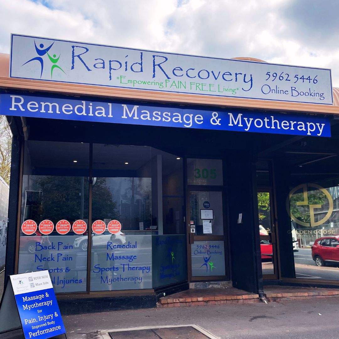 Rapid Recovery's clinic in Healesville offering Osteopathy, Remedial Massage & Myotherapy
