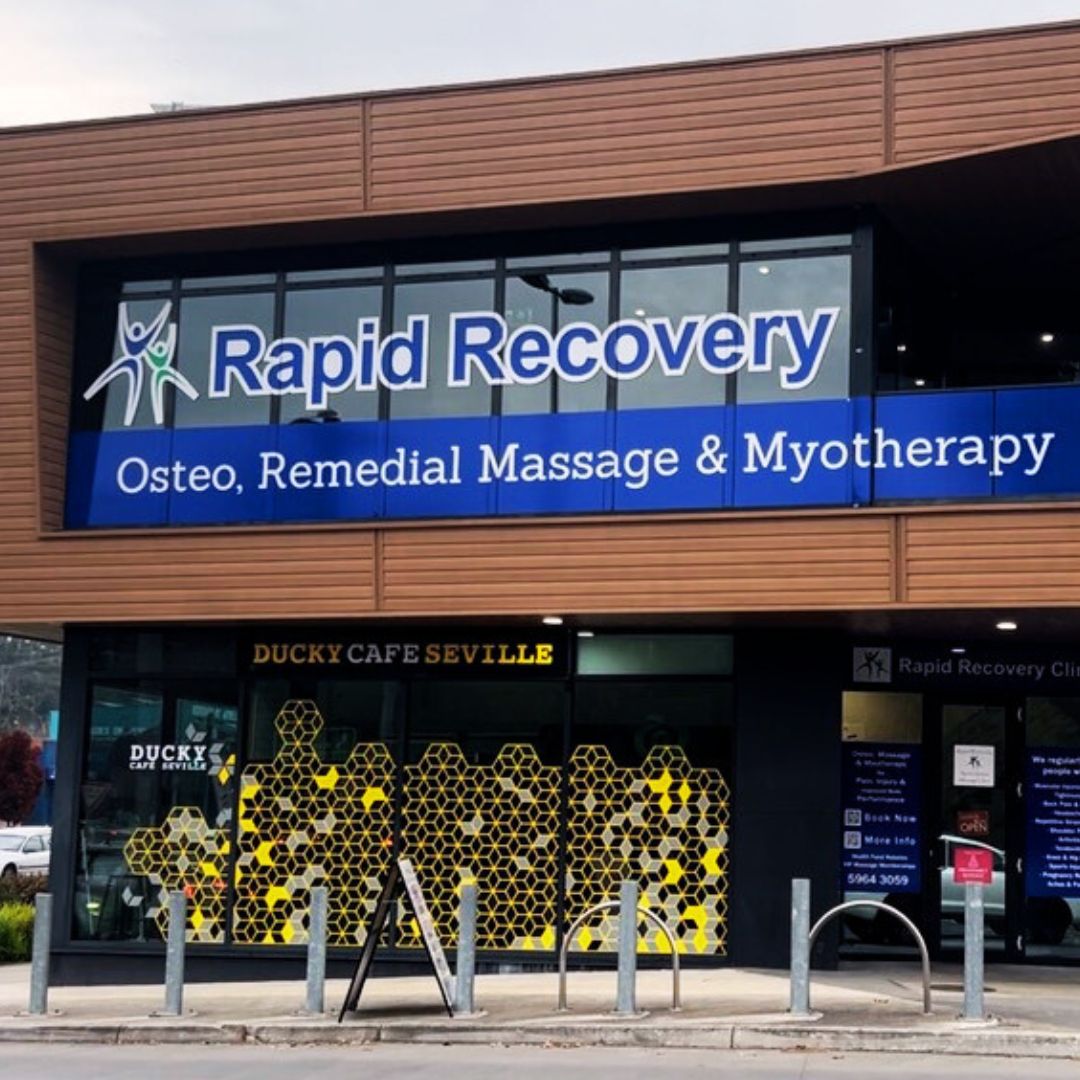 Rapid Recovery's Seville Clinic - offering core services of Osteopathy, Remedial Massage & Myotherapy.