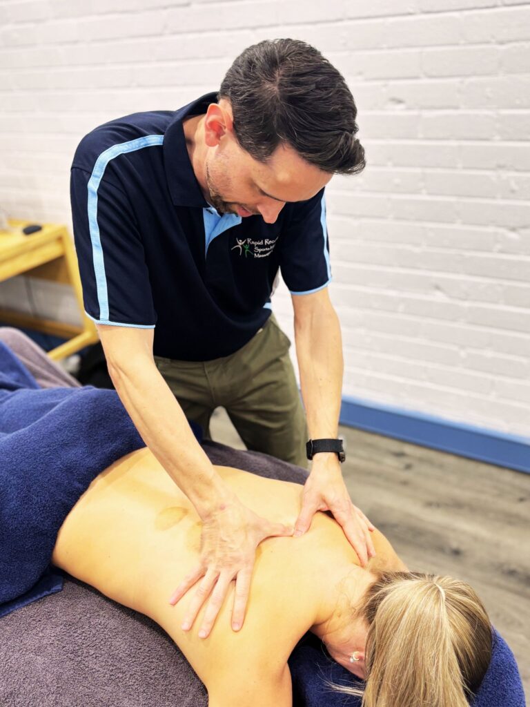 Phil performing remedial massage in Ferntree Gully as well as remedial massage &  myotherapy in Seville