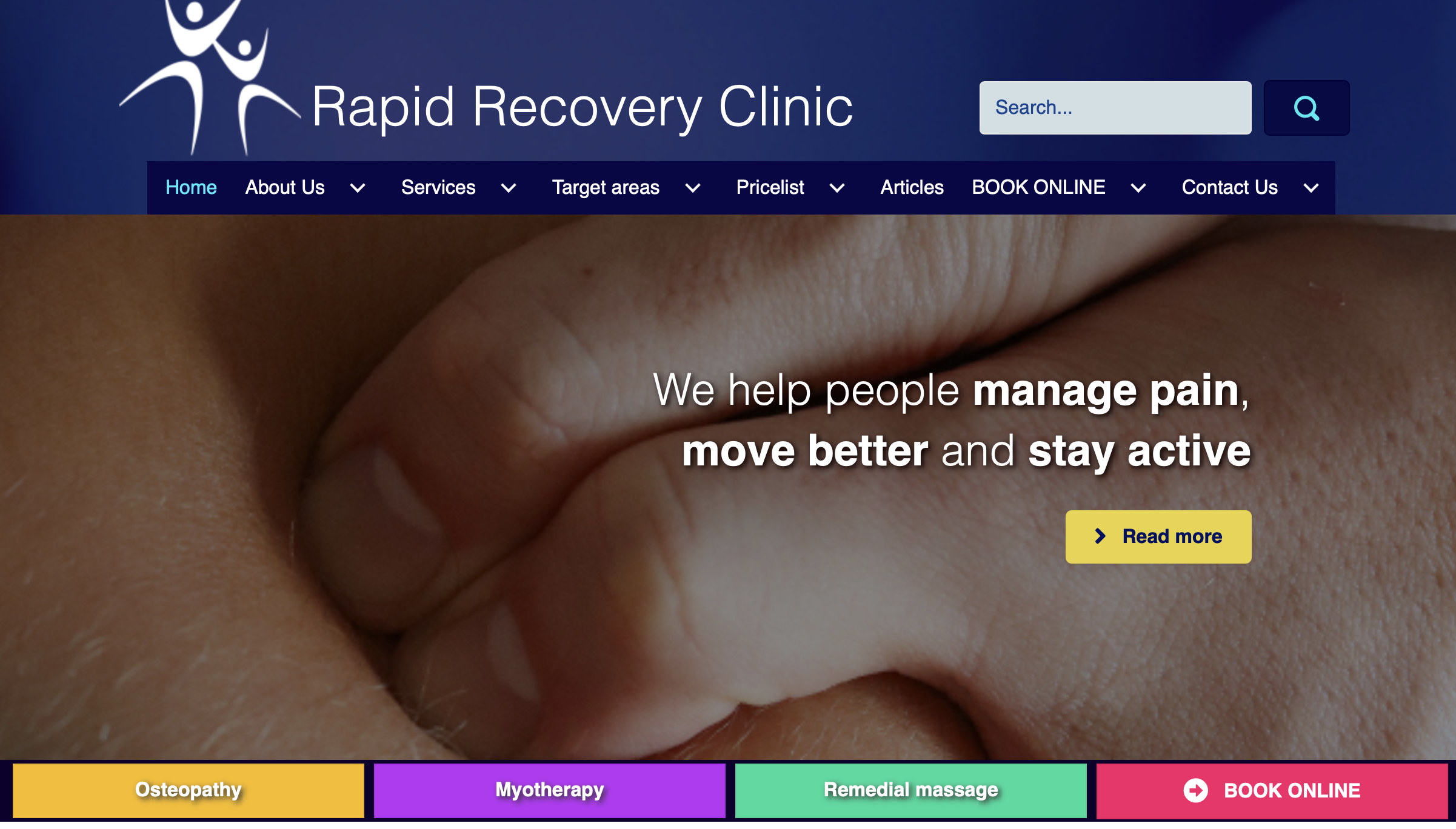 Preview Rapid Recovery new website